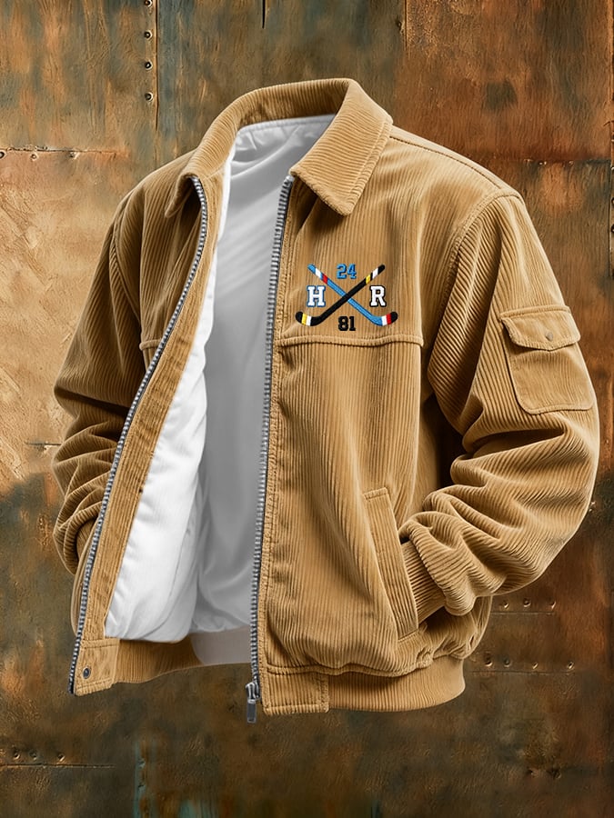Men's Hockey Romance Print Jacket