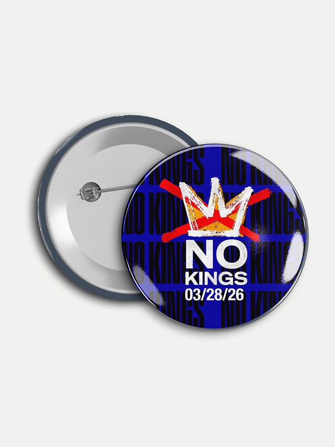 🔥Buy 3 Get 15% Off🔥Unisex Retro No Kings Day March 28 2026 Print Pin-Back Button