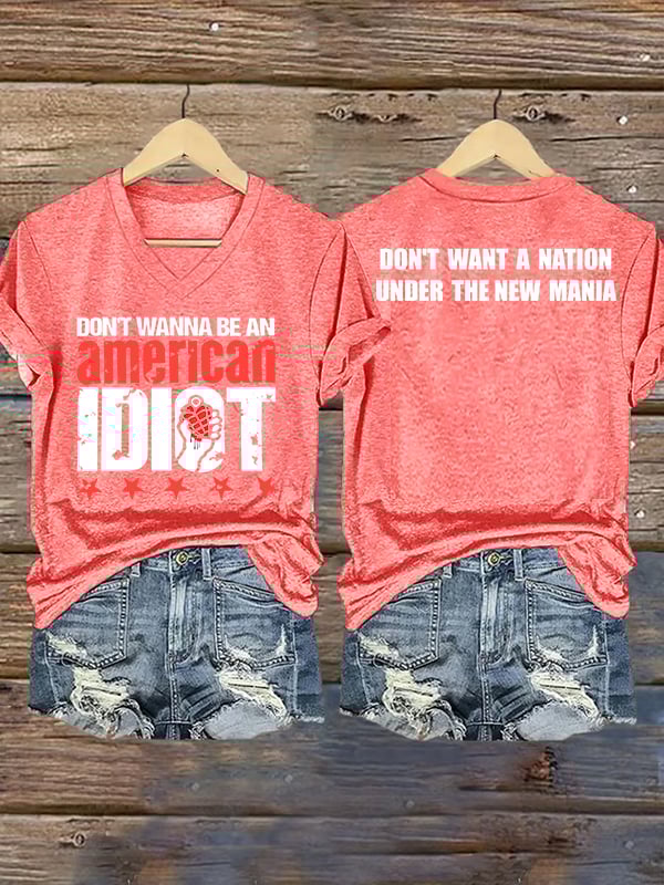 Women's Don't wanna be an american Print T-Shirt