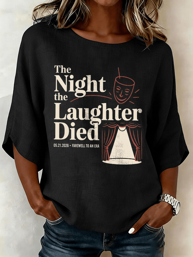🔥Buy 3 Get 15% Off🔥Women's "Night When Laughter Stops" Printed Comfortable Top