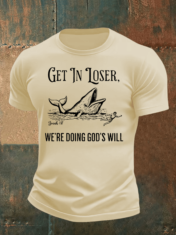 Men's WE'RE DOING GOD'S WILL Print T-Shirt