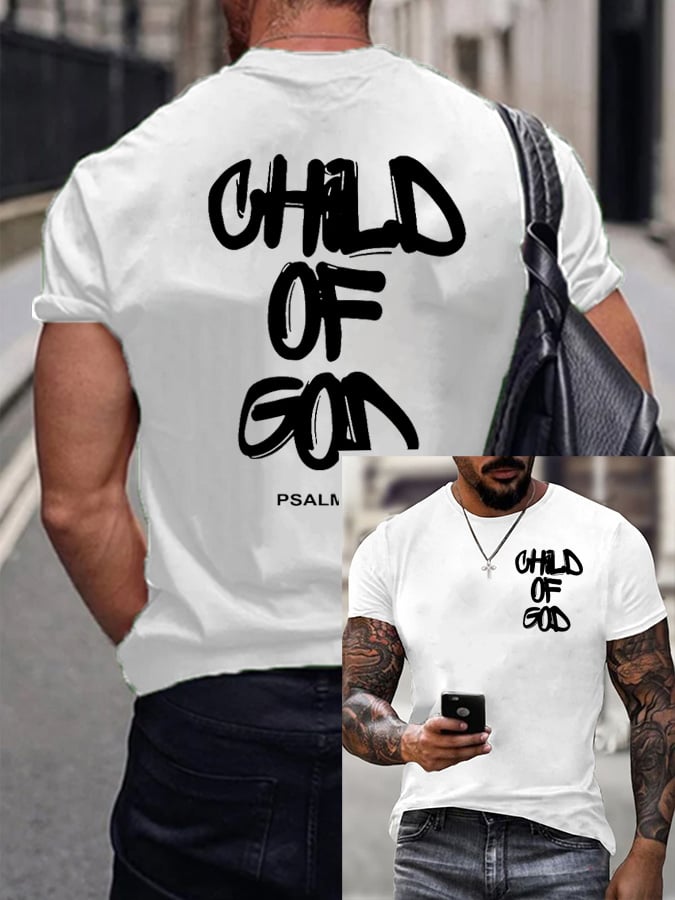 Men's Child of God Printed Casual T-Shirt