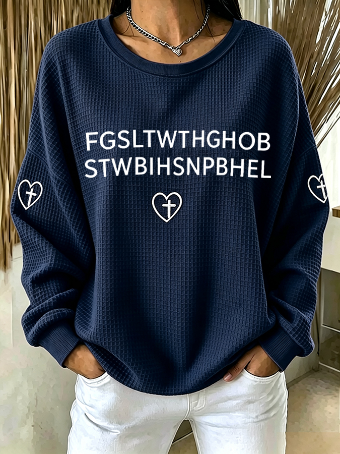 Women's FGSLTWTHGHOB STWBIHSNPBHEL Faith Print Top