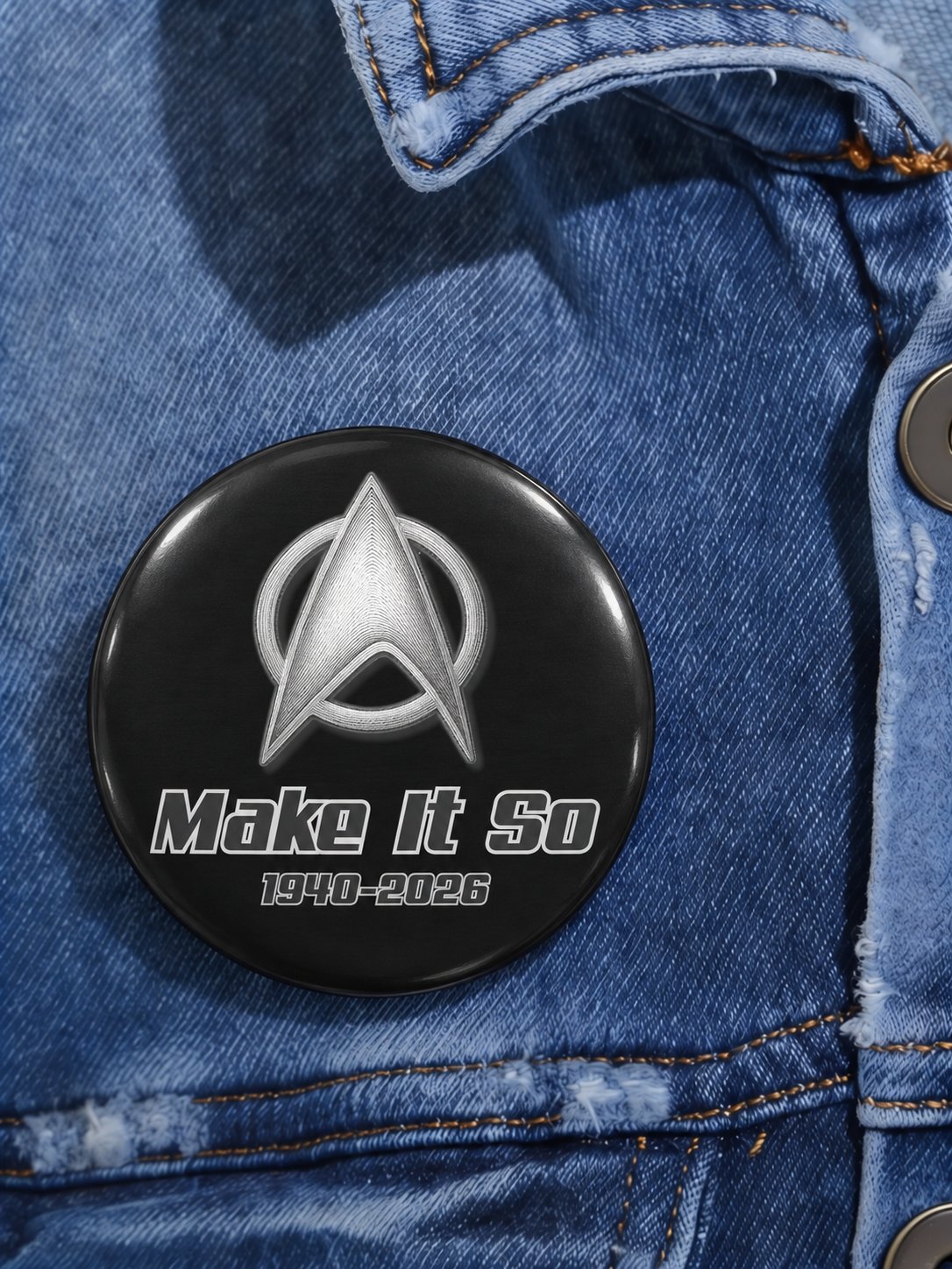 Unisex Retro Live Long And Prosper Pin-Back Button