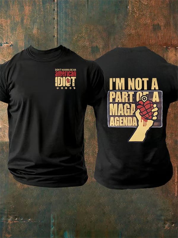 Men's american idiot Print T-Shirt