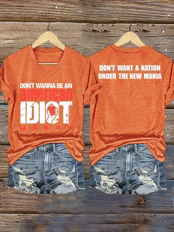 Women's Don't wanna be an american Print T-Shirt