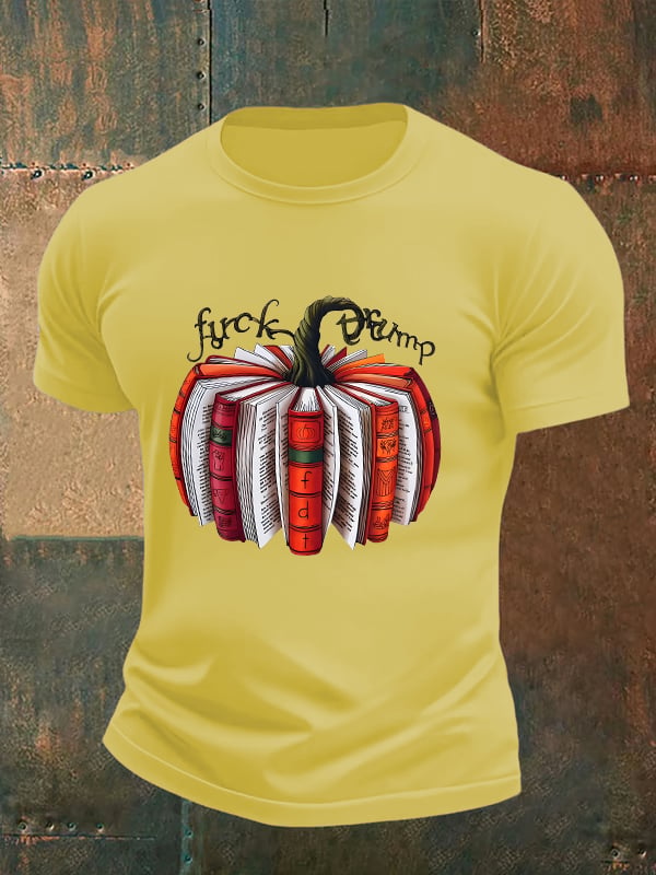 🔥Buy 3 Get 15% Off🔥Men's Fall Book Pumpkin DTF transfer - FDT, Fall Aesthetic print T-Shirt