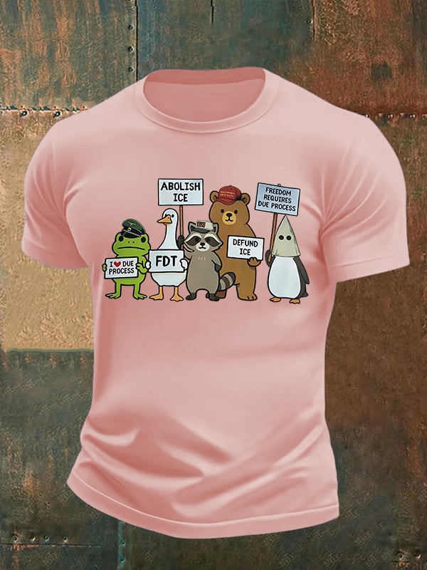 Men's FDT Cartoon animals printed T-shirt