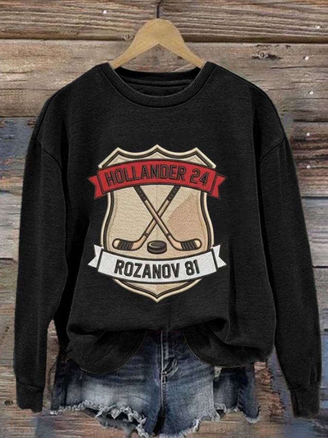 Women's Hockey Romance Print Casual Sweatshirt