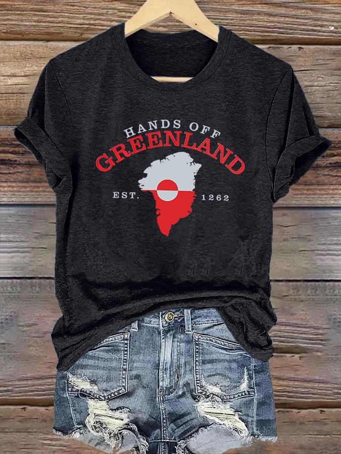 Women's HANDS OFF GREENLAND Print T-Shirt