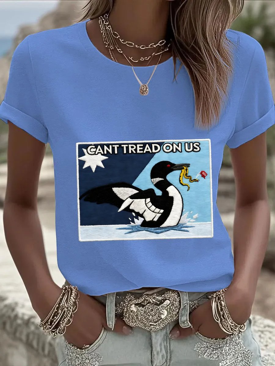 Women's Minnesota Strong Print Round Neck T-shirt