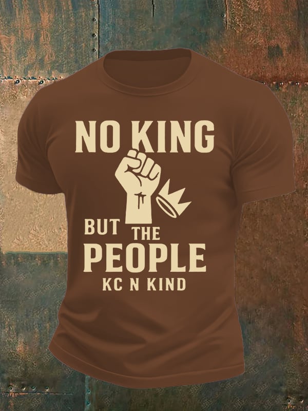 🔥Buy 3 Get 15% Off🔥Men's no king but the people KC N kind print T-Shirt