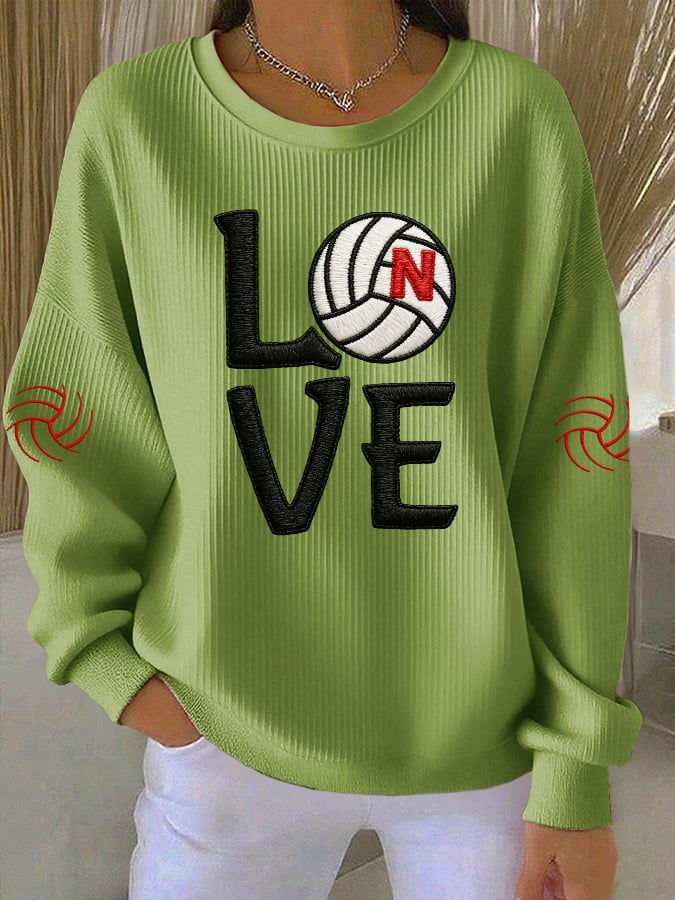 Women's Volleyball Print Sweatshirt