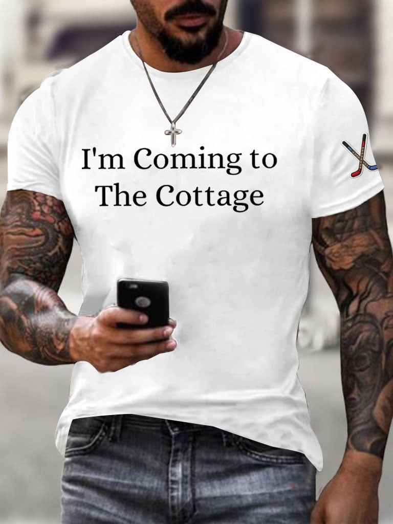 Men's Hockey Romance Print T-Shirt