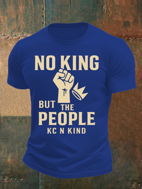 🔥Buy 3 Get 15% Off🔥Men's no king but the people KC N kind print T-Shirt