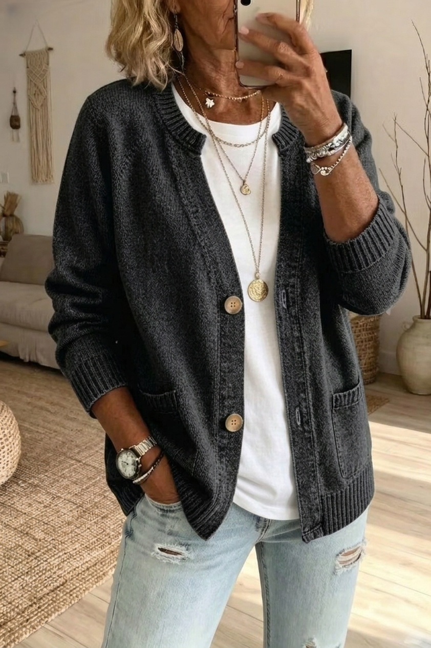 New Arrival 🔥Women's V-Neck Button Knit Cardigan