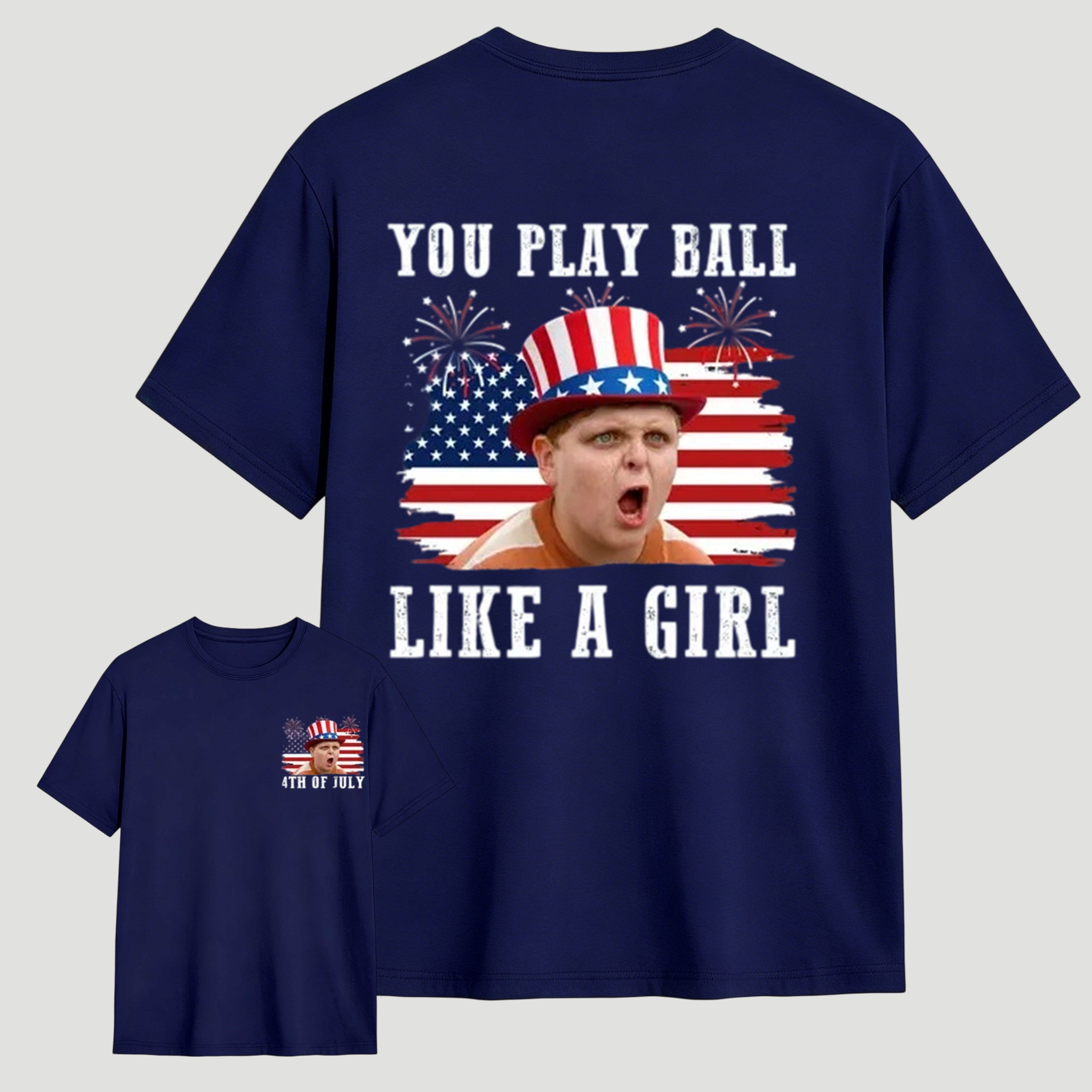 You Play Ball Like A Girl 4th of July Shirt, Ham Porter The Sandlot Quotes T-Shirt, Vintage Baseball Fan Tee, USA Patriotic TShirt, MADE IN USA