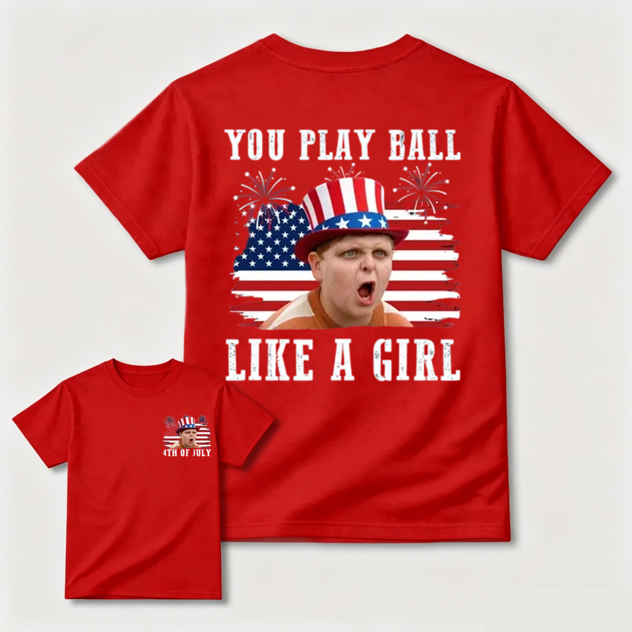 You Play Ball Like A Girl 4th of July Shirt, Ham Porter The Sandlot Quotes T-Shirt, Vintage Baseball Fan Tee, USA Patriotic TShirt, MADE IN USA