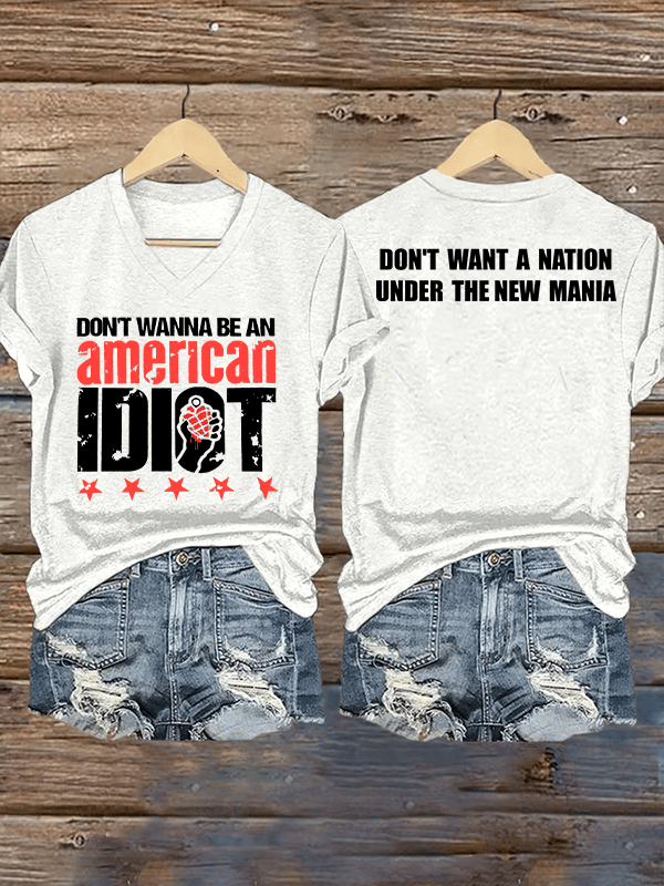 Women's Don't wanna be an american Print T-Shirt