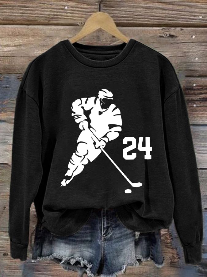 Women's Hockey Romance Print Casual Sweatshirt