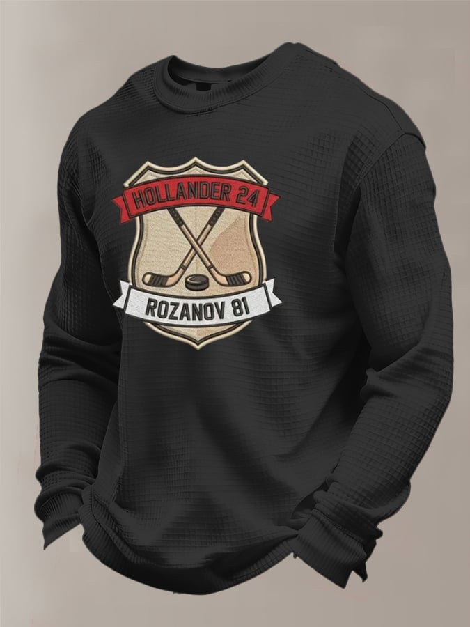 Men's Hockey Romance Print Waffle T-shirt