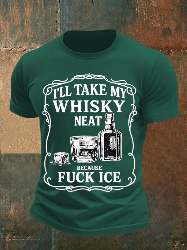Men's Whiskey F*ck ICE Abolish ICE Print T-Shirt