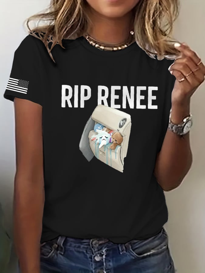 Women's trendy graphic print casual T-shirt