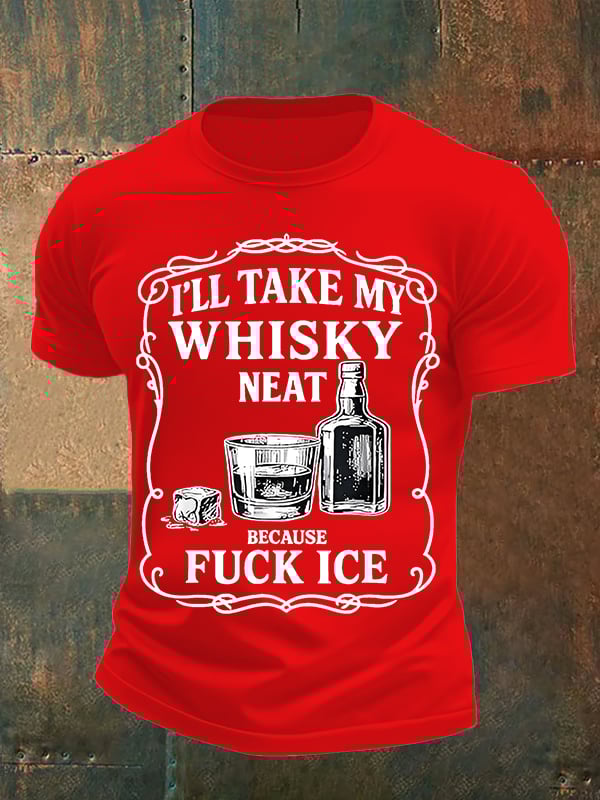 Men's Whiskey F*ck ICE Abolish ICE Print T-Shirt