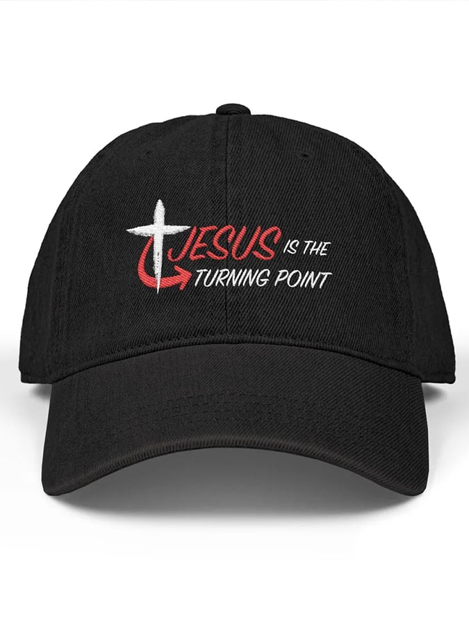 Unisex Jesus Is The Turning Point Print Baseball Cap