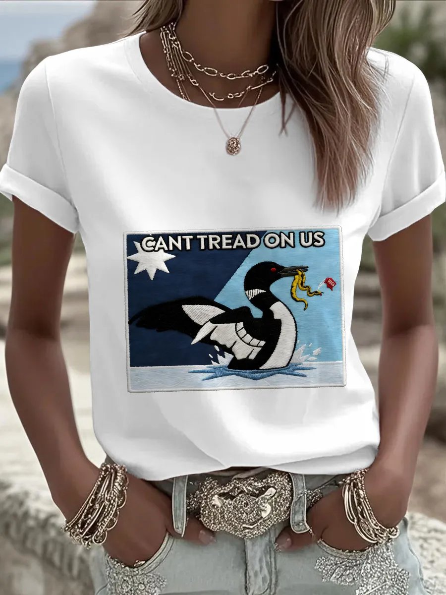 Women's Minnesota Strong Print Round Neck T-shirt