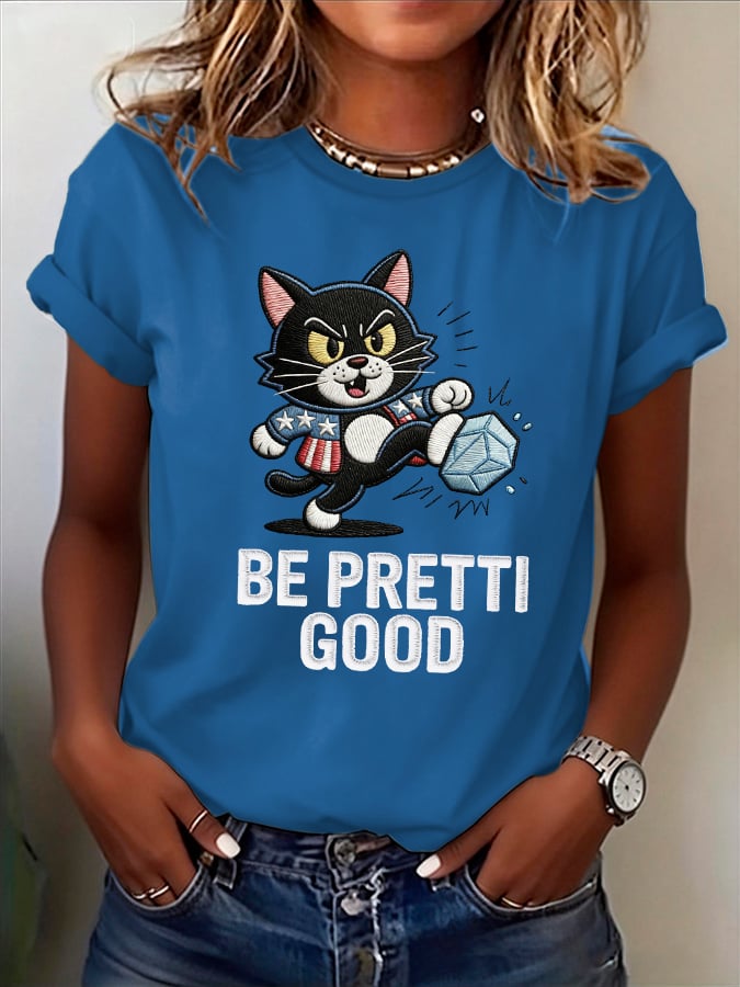 Women's casual Be Pretty Good frog T-shirt