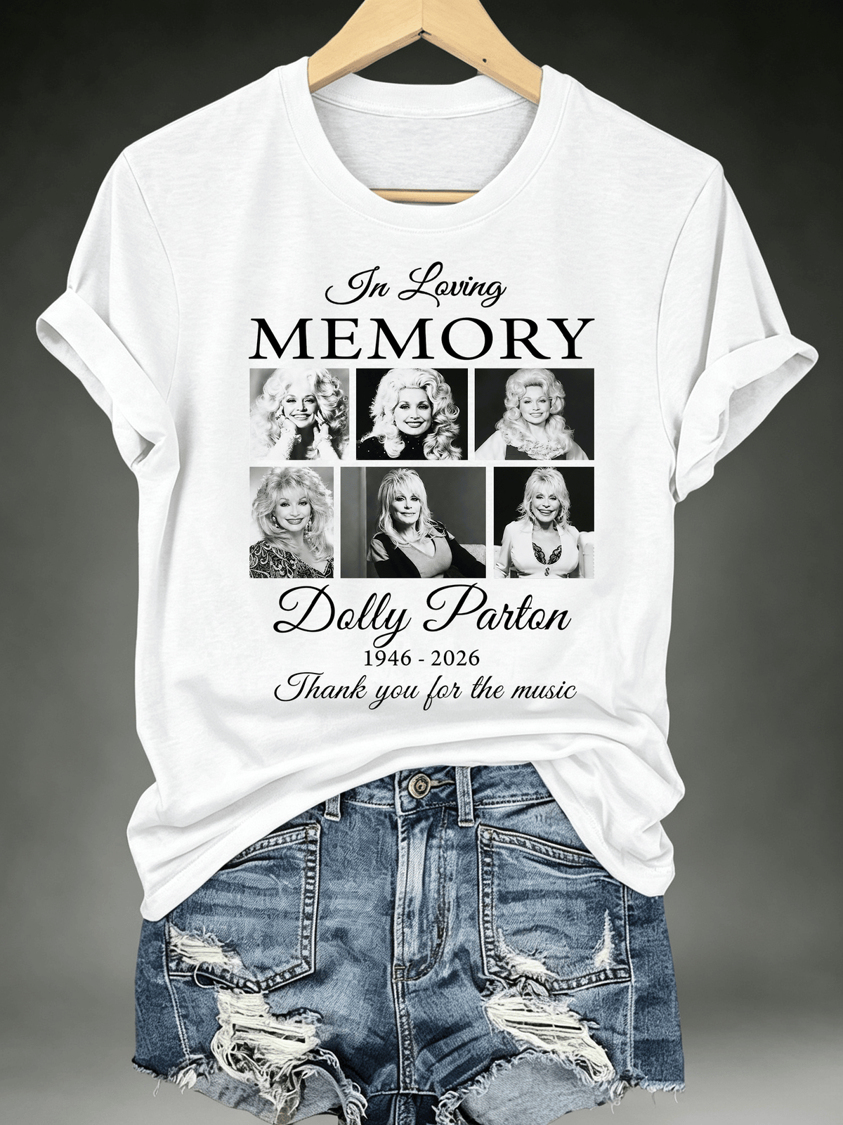 Women's Vintage Country Music Tribute Parton Tour T-Shirt