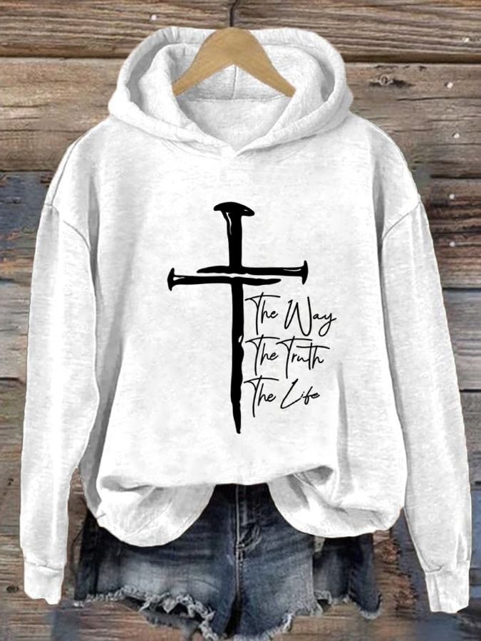 Women's Jesus The Way The Truth The Life Print Sweatshirt