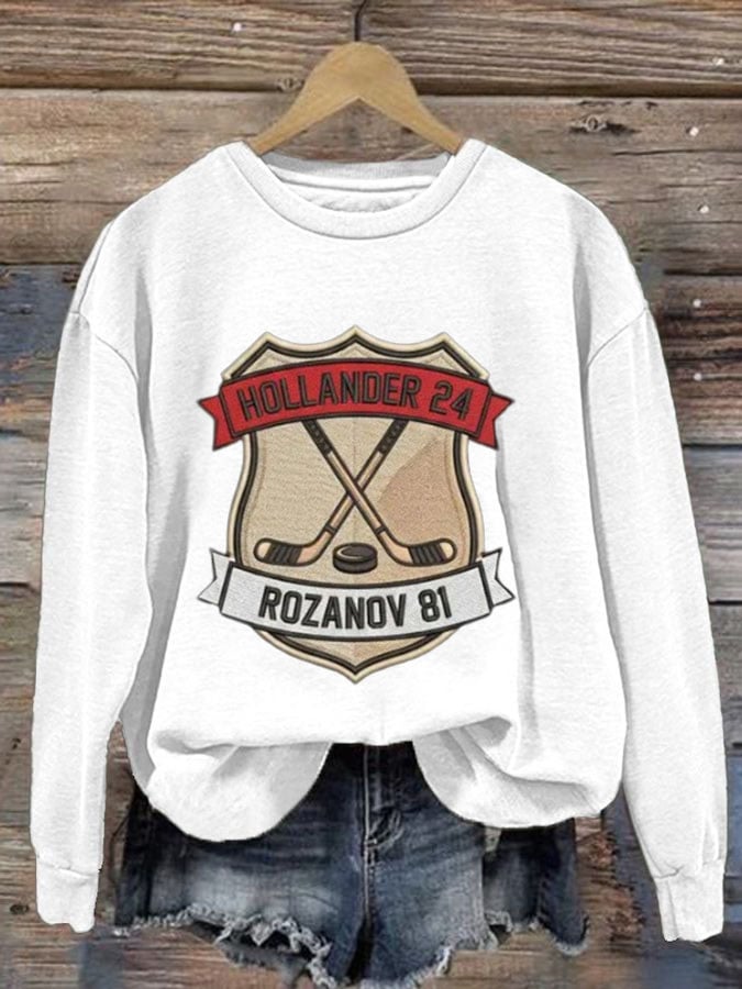 Women's Hockey Romance Print Casual Sweatshirt