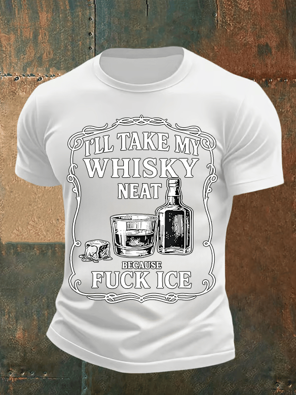 Men's Whiskey F*ck ICE Abolish ICE Print T-Shirt