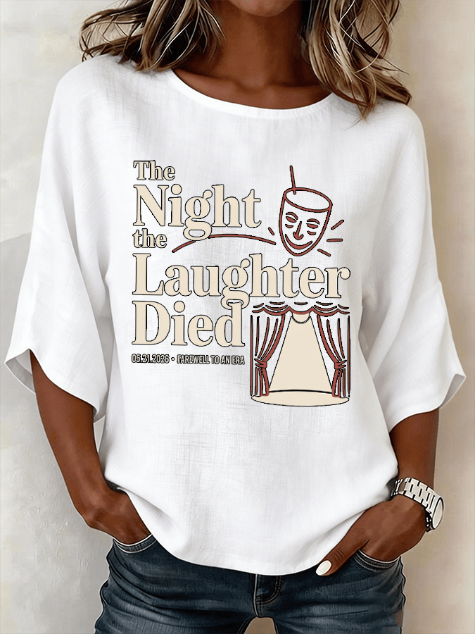 🔥Buy 3 Get 15% Off🔥Women's "Night When Laughter Stops" Printed Comfortable Top