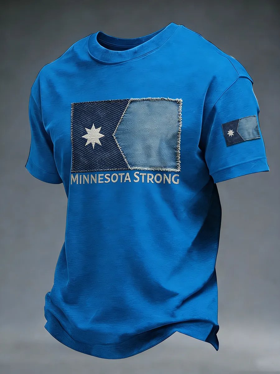 Men's Minnesota Strong Printed Casual T-shirt