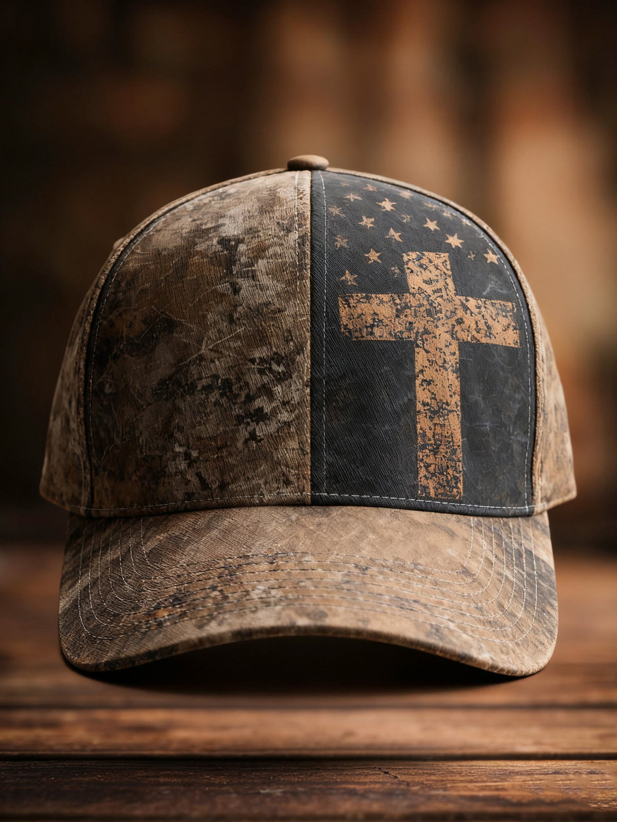 Retro American Flag Print Baseball Cap