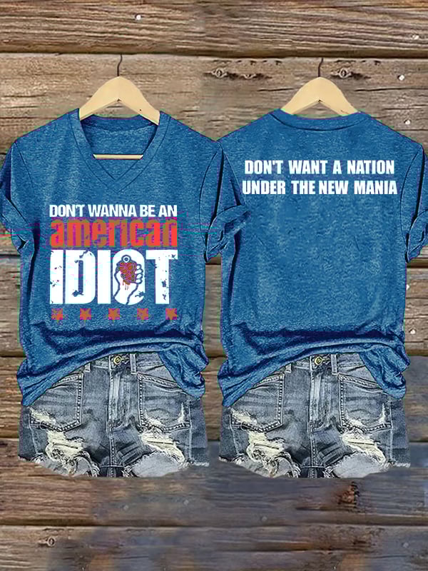 Women's Don't wanna be an american Print T-Shirt