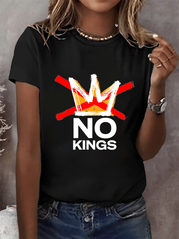 🔥Buy 3 Get 15% Off🔥Women's America has No Kings Printed Casual T-Shirt