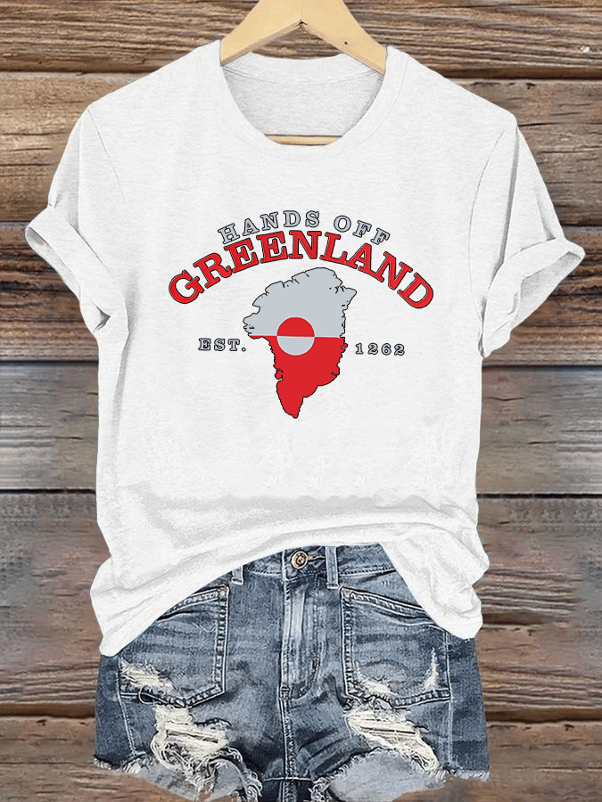 Women's HANDS OFF GREENLAND Print T-Shirt