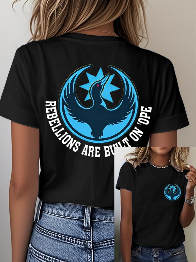Women's REBELLIONS ARE BUILT ON 'OPE Print T-shirt