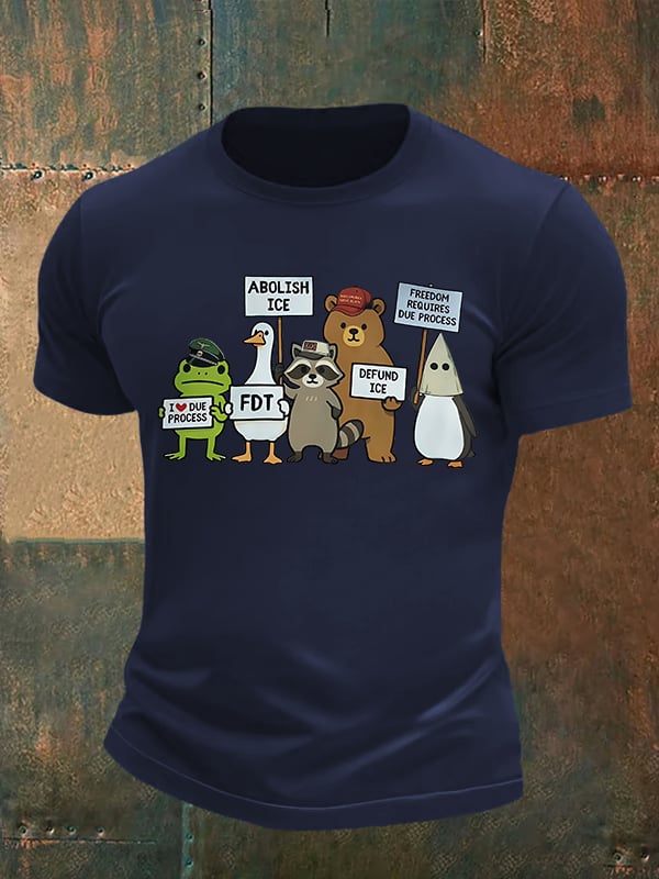 Men's FDT Cartoon animals printed T-shirt