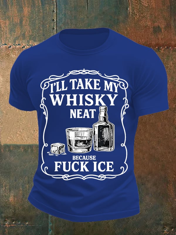 Men's Whiskey F*ck ICE Abolish ICE Print T-Shirt
