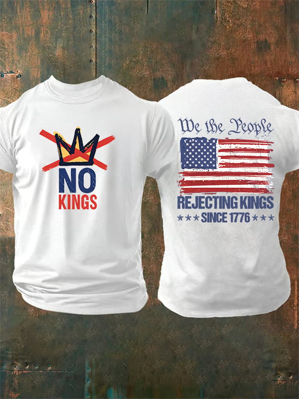 Men's No Kings, Rejecting Kings Since 1776, We The People T-Shirt