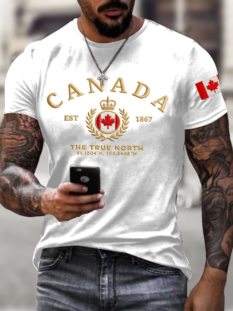 Men's casual Canadian T-shirt