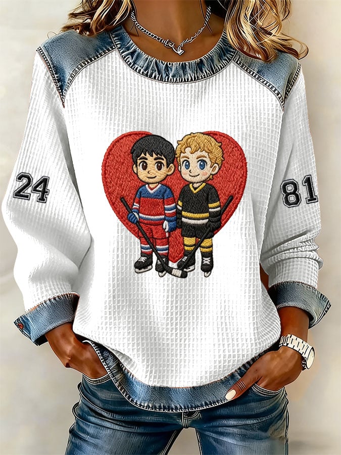 Women'S Fashionable Printed Casual Sweatshirt