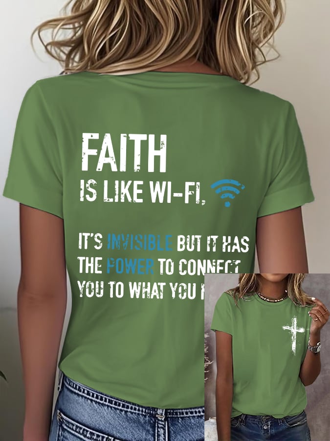 Women'S Casual Faith Short Sleeve T-Shirt