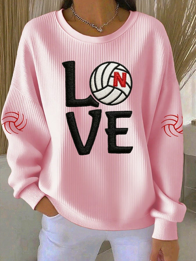 Women's Volleyball Print Sweatshirt