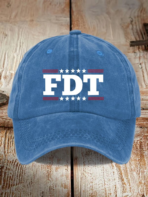 Unisex Fdt Printed Washed Cotton Hat